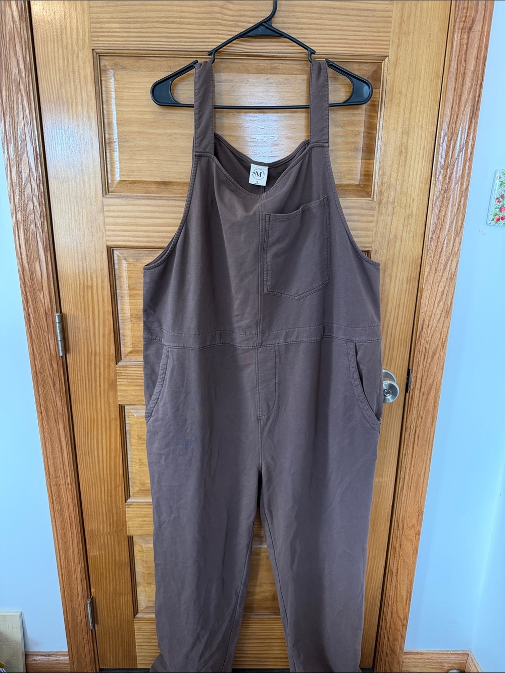 Maggie’s Organics Women's Brown Organic Cotton Overalls- Size XL